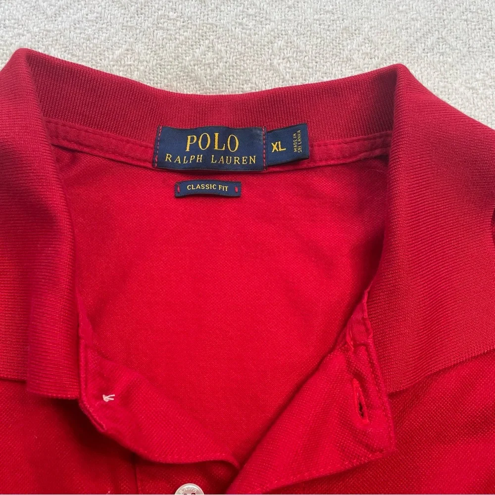Ralph Lauren Vibrant Red Polo Shirt ~ Size XL Professional‎ or Office Wear